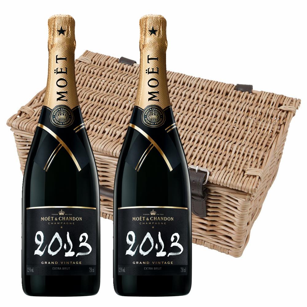 Moet And Chandon Brut Vintage 2013 Champagne 75cl Twin Hamper (2x75cl)